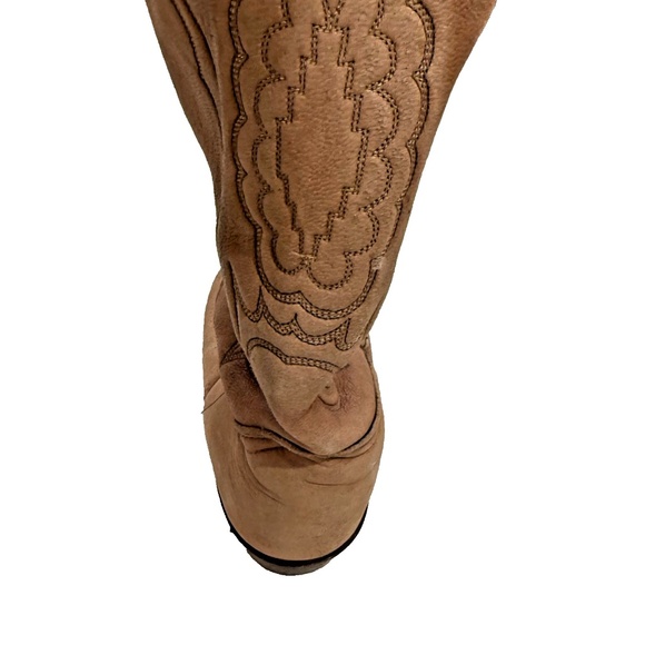 Imperial All American Made Men's Leather Cowboy Boots M478 Tan Size 10 D - Picture 15 of 16